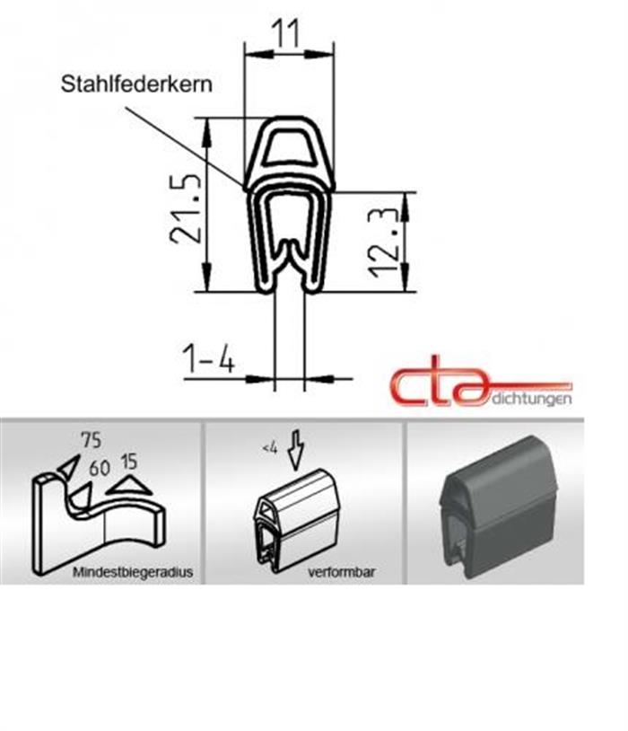 Kantenschutz Dichtung Blech