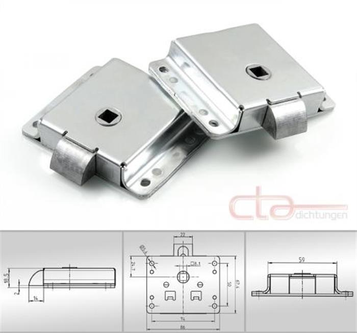 CTA-Dichtungen Schloss Drehriegel Schaltschrank abschließbar Spindschloss  1C00-724 : : Baumarkt